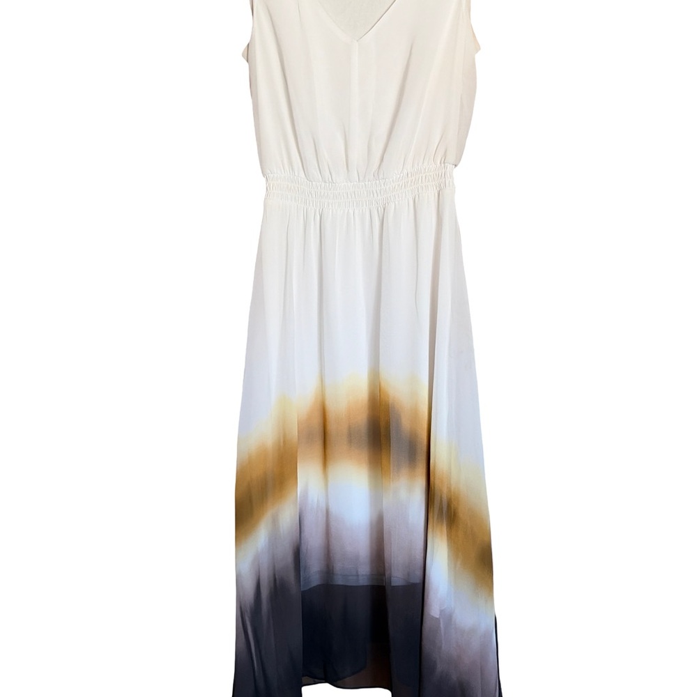 Simply Vera Vera Wang Cream and Gold Maxi Dress